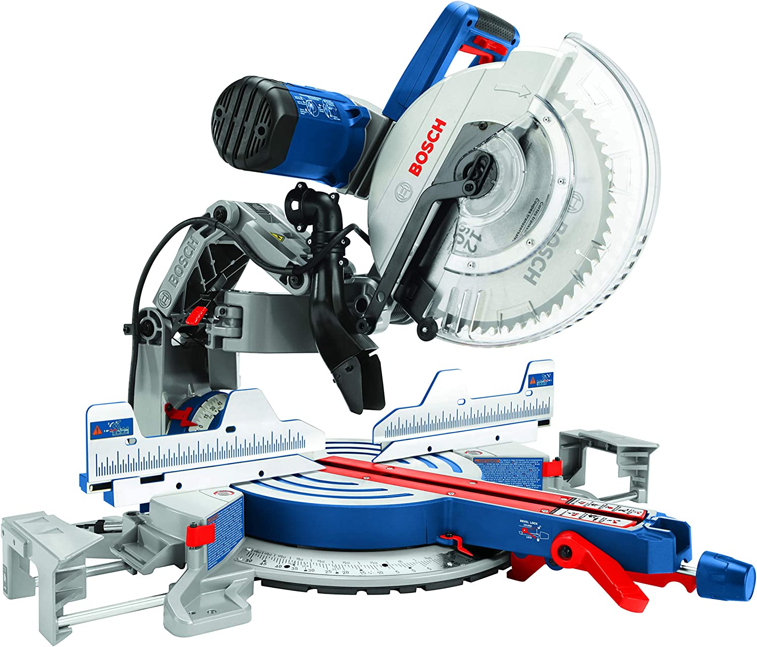 BOSCH GCM12SD 15 Amp 12 Inch Corded Dual-Bevel Sliding Glide Miter Saw with 60 Tooth Saw Blade