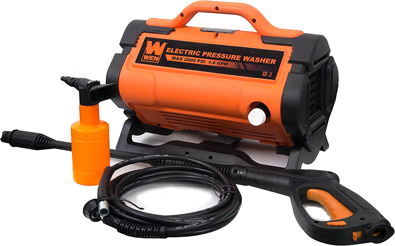 WEN PW19 2000 PSI 1.6 GPM 13-Amp Variable Flow Electric Pressure Washer, 1900, Orange
